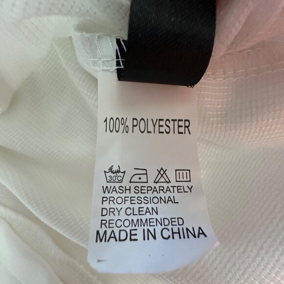 White Sleeveless Mini Dress With Gold Floral Buttons & Open Back Design - Picture 5 of 12